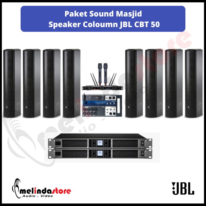 Paket Sound System Indoor Masjid JBL CBT50 LA | 8 Speaker